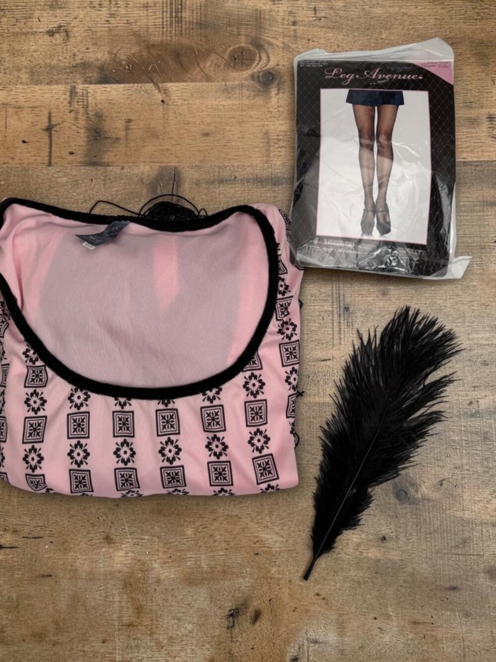 1920s Flapper Costume Dress With Fringe Feather & new Fishnet Pantyhose Plus Siz